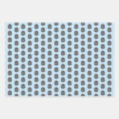 ニューファンドランド絵画ズ – かわいいオリジナルドッグアート ラッピングペーパーシート (正面)