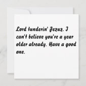 ニューファンドランド誕生日カード カード (裏面)