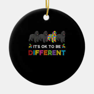 ニューファンドランド違う自閉症の犬になるOk セラミックオーナメント