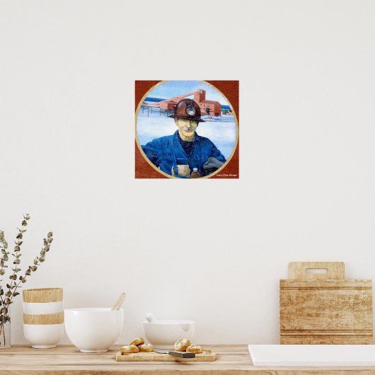 ニューファンドランド鉱山労働者の壁画ポスター ポスター (キッチン)