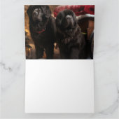 ニューファンドランド雪そりクリスマスデコール カード (内部)