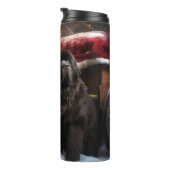 ニューファンドランド雪そりクリスマスデコール タンブラー (回転右)