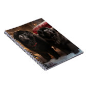 ニューファンドランド雪そりクリスマスデコール ノートブック (右側)