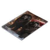 ニューファンドランド雪そりクリスマスデコール ノートブック (左側)