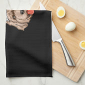 ニューファンドランド イースター | ウサギの耳 犬 ギフト キッチンタオル (四つ折り)