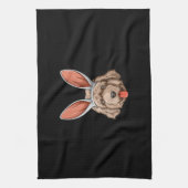 ニューファンドランド イースター | ウサギの耳 犬 ギフト キッチンタオル (縦)