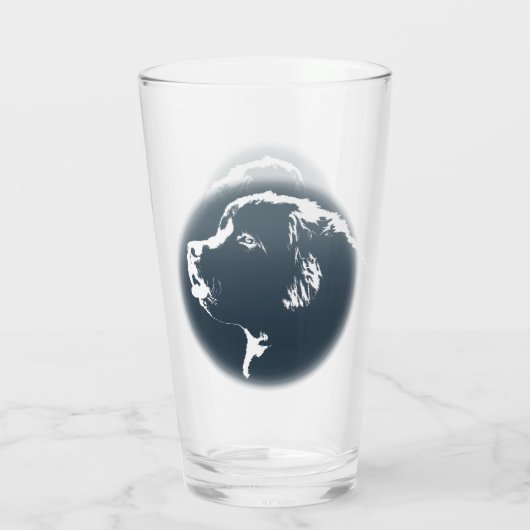 ニューファンドランド ガラス ニューファンドランド子犬 ガラス カスタム タンブラーグラス (裏面)