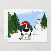 ニューファンドランド・クリスマス シーズンポストカード (正面/裏面)