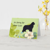 ニューファンドランド – グリーン離れデザイン カード (黄色い花)