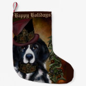 ニューファンドランド スモールクリスマスストッキング (正面)