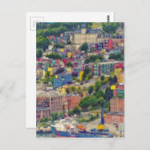 ニューファンドランド・セントジョンズ カナダ カラフルな絵 ポストカード (正面/裏面)