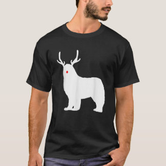 ニューファンドランド+トイ・レトリーバー クリスマス クリスマスのトナカイ 贈り物 Tシャツ