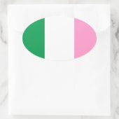 ニューファンドランド・トリカラー国旗(カナダ) 楕円形シール (バッグ)