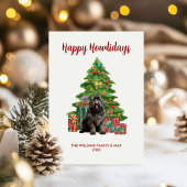 ニューファンドランド・ドッグ・ファミリー・クリスマス シーズンカード