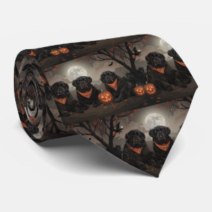 ニューファンドランド・ハロウィン不気味 ネクタイ