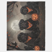 ニューファンドランド・ハロウィン不気味 フリースブランケット (正面)