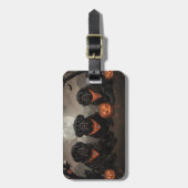 ニューファンドランド・ハロウィン不気味 ラゲッジタグ (正面縦)