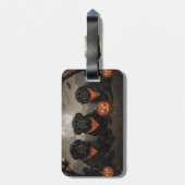 ニューファンドランド・ハロウィン不気味 ラゲッジタグ (裏面縦)