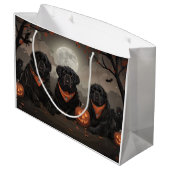 ニューファンドランド・ハロウィン不気味 ラージペーパーバッグ (裏面アングル)