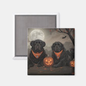 ニューファンドランド・ハロウィン 怖い マグネット (正面/裏面)
