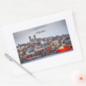 ニューファンドランド、パノラマの街並み写真 長方形シール (封筒)