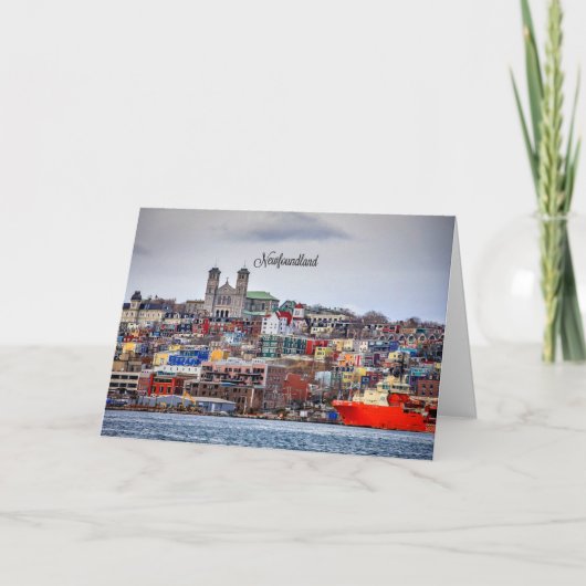 ニューファンドランド、パノラマの街並み カード (正面)
