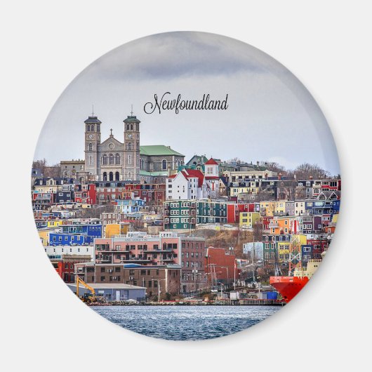ニューファンドランド、パノラマ風景、 マグネット (正面)