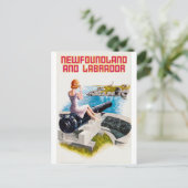 ニューファンドランド・ラブラドール州、大きな砲に乗る少女 ポストカード (スタンド正面)