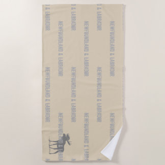 ニューファンドランド&ラブラドール ビーチタオル