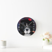 ニューファンドランド 犬 ラウンド壁時計 (ホーム)