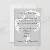 ニューファンドランド　犬　招待状　ＲＳＶＰカード　パーソナライズ 招待状 (裏面)