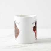 ニューファンドランド(茶色)母2 コーヒーマグカップ (中央)