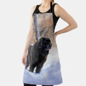 ニューファンドランド、雪のクリスマス エプロン (インサイチュ)