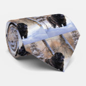 ニューファンドランド、雪のクリスマス ネクタイ (ロール)