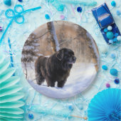 ニューファンドランド、雪のクリスマス ペーパープレート (パーティー)