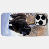ニューファンドランド 雪を降らせて クリスマス Case-Mate iPhoneケース (裏面 (横))