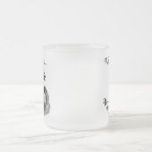 ニューファンドランモダンダー美術のかわいい犬種のスローガン フロストグラスマグカップ (中央)