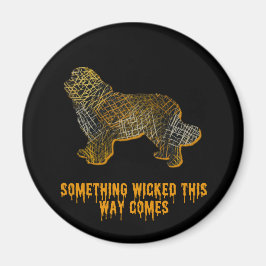 ニューファンドンドドッグシルエットおもしろいハロウィンマグネット マグネット