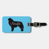 ニューファンドンドドッグニューフィー愛カスタムラゲッジタグ ラゲッジタグ (正面横)