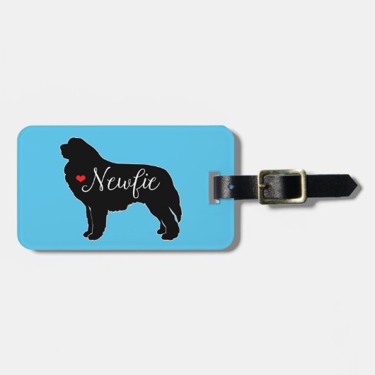 ニューファンドンドドッグニューフィー愛カスタムラゲッジタグ ラゲッジタグ (正面横)