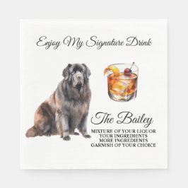 ニューファンド結婚ランドのシグネチャードリンクナプキン スタンダードランチョンナプキン