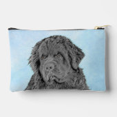 ニューファンド絵を描ランドの黒かわいいオリジナルドッグアート アクセサリーポーチ (裏面)