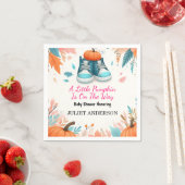 ニューファームピンクブルーボーホガールボーイ秋ベビーシャワー スタンダードカクテルナプキン (インサイチュ)