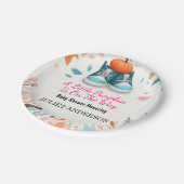 ニューファームピンクブルーボーホガールボーイ秋ベビーシャワー ペーパープレート (アングル)