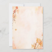 ニューファームピンクブルーボーホガールボーイ秋ベビーシャワー 招待状 (裏面)