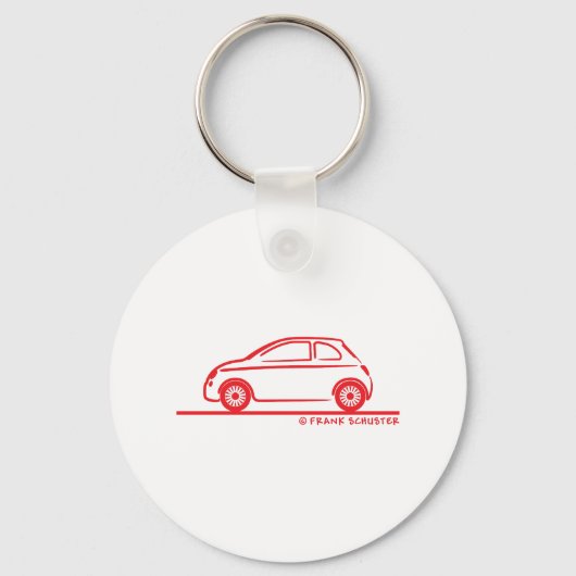 ニューフィアット500カンケチェント キーホルダー (正面)