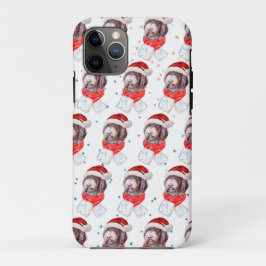 ニューフィプー犬のクリスマススター iPhone 11 PROケース