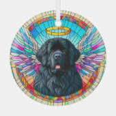 ニューフィーエンジェルカラフルステンドグラススタイルオーナメント ガラスオーナメント (正面)