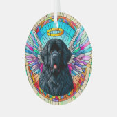 ニューフィーエンジェルカラフルステンドグラススタイルオーナメント ガラスオーナメント (正面左)