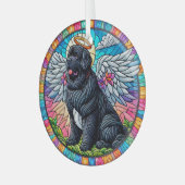 ニューフィーエンジェルカラフルステンドグラススタイルオーナメント ガラスオーナメント (正面左)